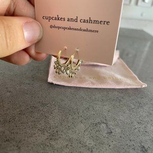Cupcakes and Cashmere Earrings - The Steve Gold Shaker Hoops